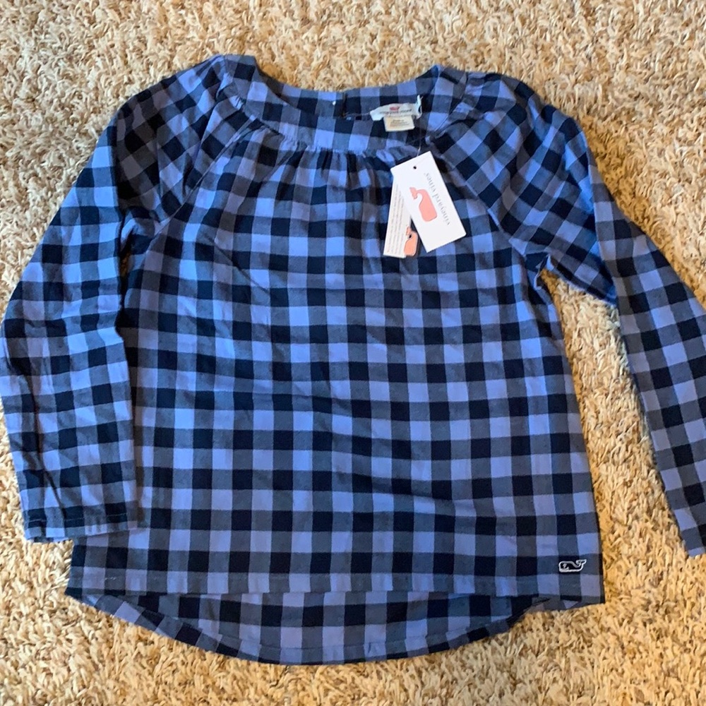 Girls small vineyard vines flannel shirt